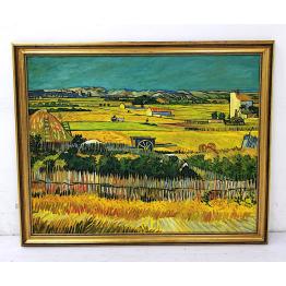 D' Artist Gallery Framed Oil Painting Reproduction of Van Gogh's "The Harvest"
